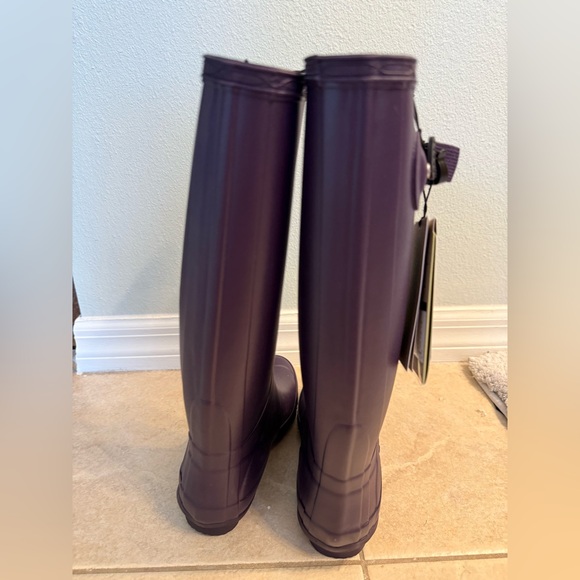 Hunter Field Huntress Dark Purple Tall Rain Boots New - Picture 5 of 9